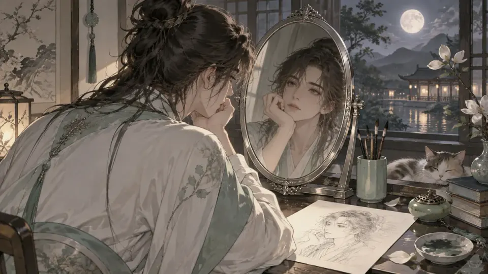 관상의 주제를 담은 오리지널 일러스트
